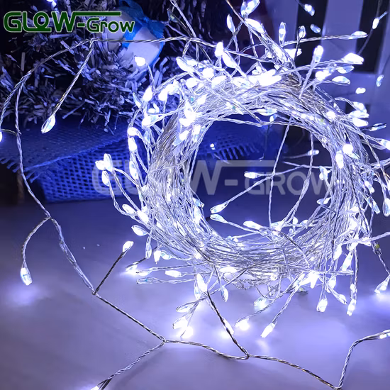 300 LED Filo di nastro Petardo Lucciola Lucine Impermeabile Cluster Stellato Stringa di luci per Soffitto Camera da letto Ghirlanda Finestra Matrimonio Decorazione natalizia